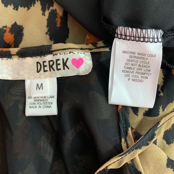 Derek / Layered Black , Animal Print Top - Picture 5 of 5